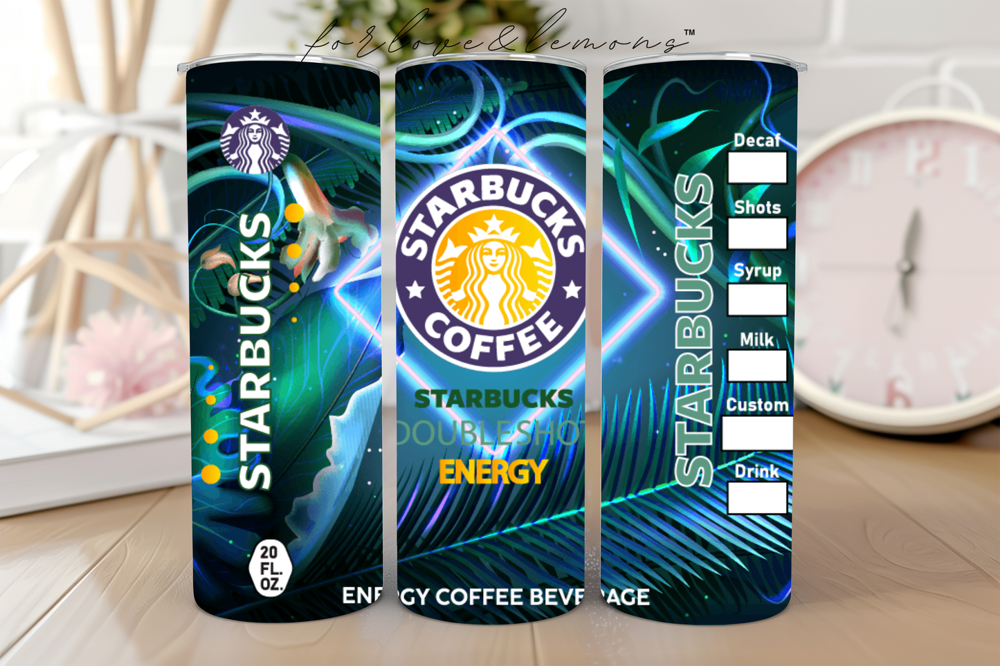 Abstract Leaf Starbucks Tumbler 20 oz