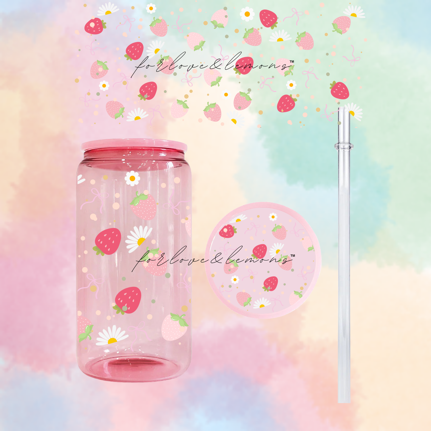 Strawberry Spring Jelly Glan Can 16 oz