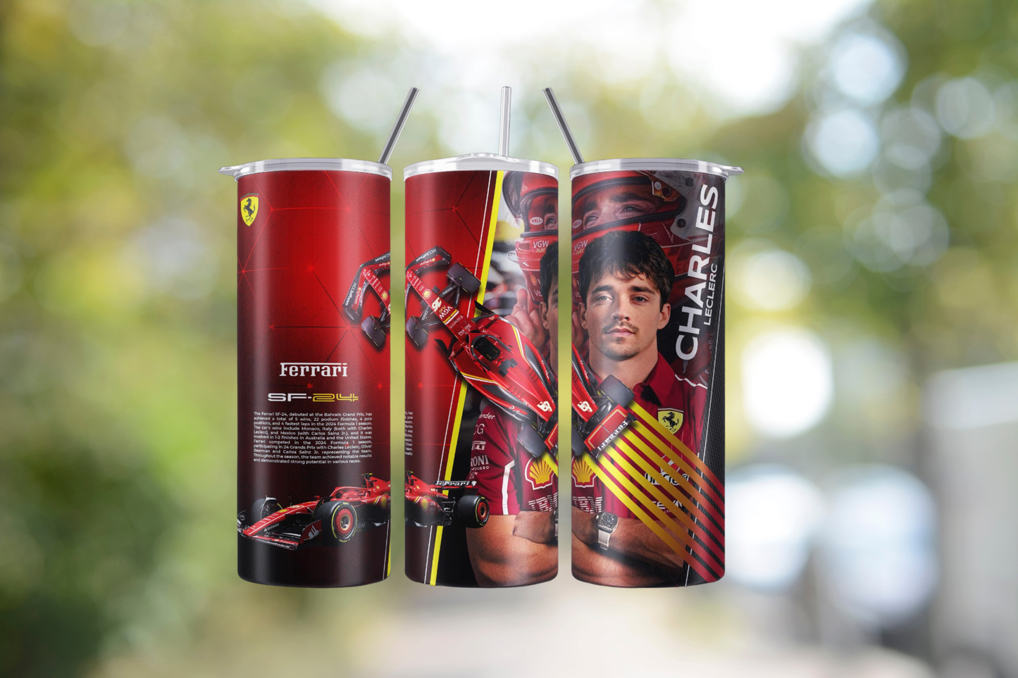Ferrari Car Racing Tumbler