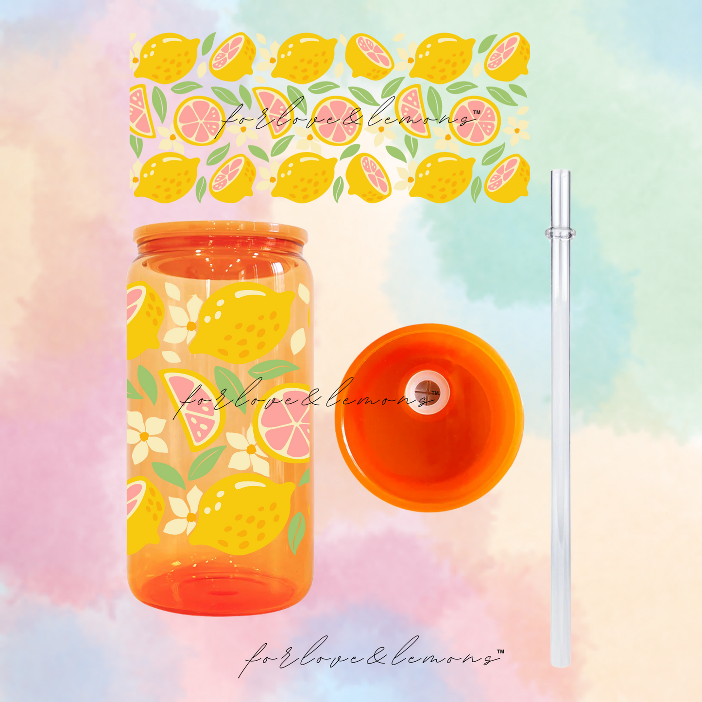 Lemon Squeeze Jelly Glass Can 16oz