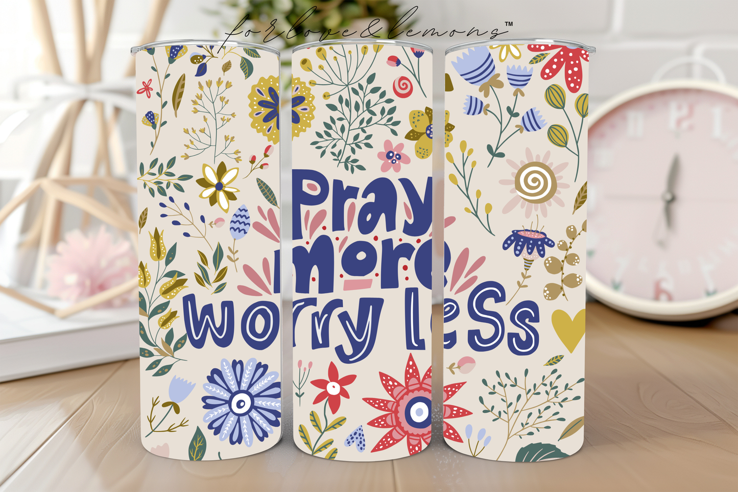 Pray More Tumbler 20 oz