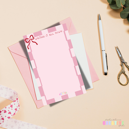 Writing It All Down Notepad