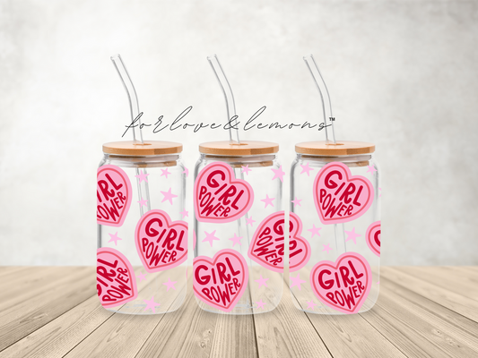 Girl Power Glass Can 16oz