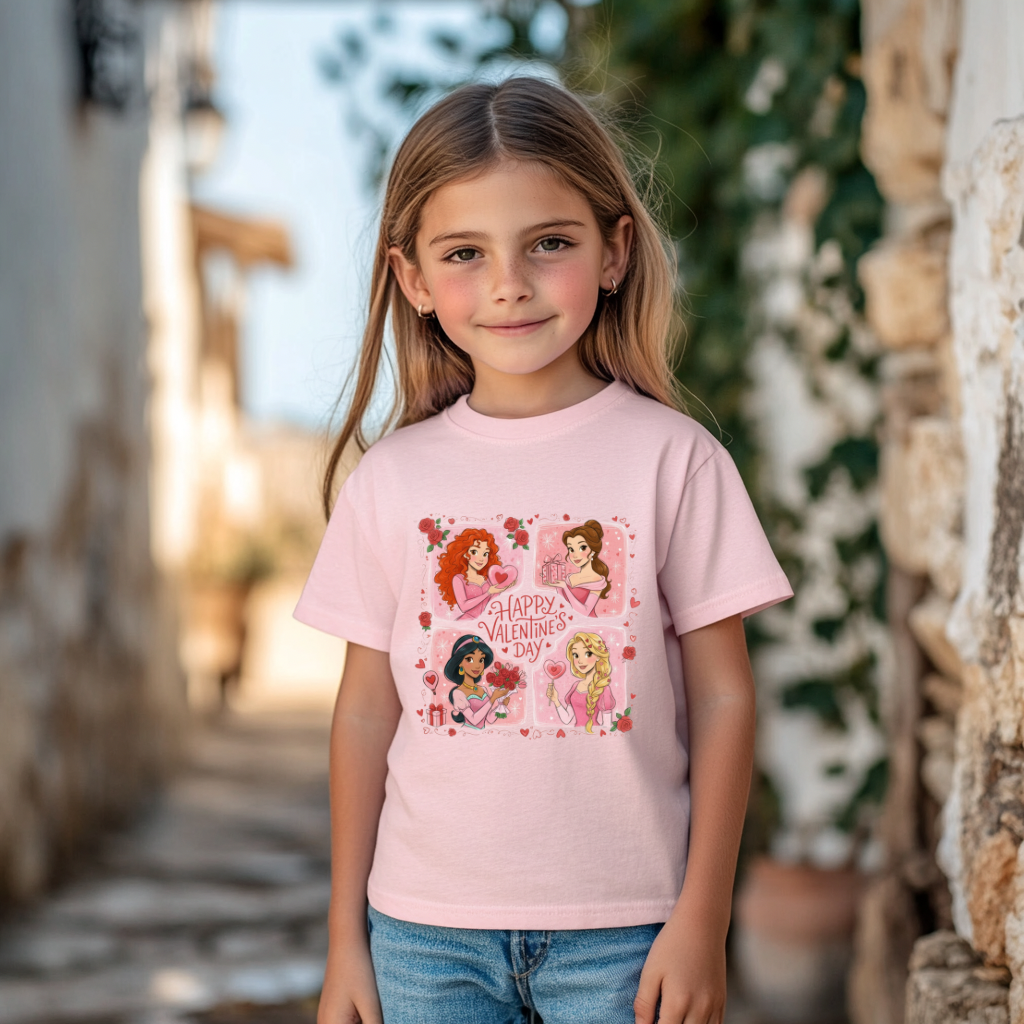 Valentines Princess Kids Tee