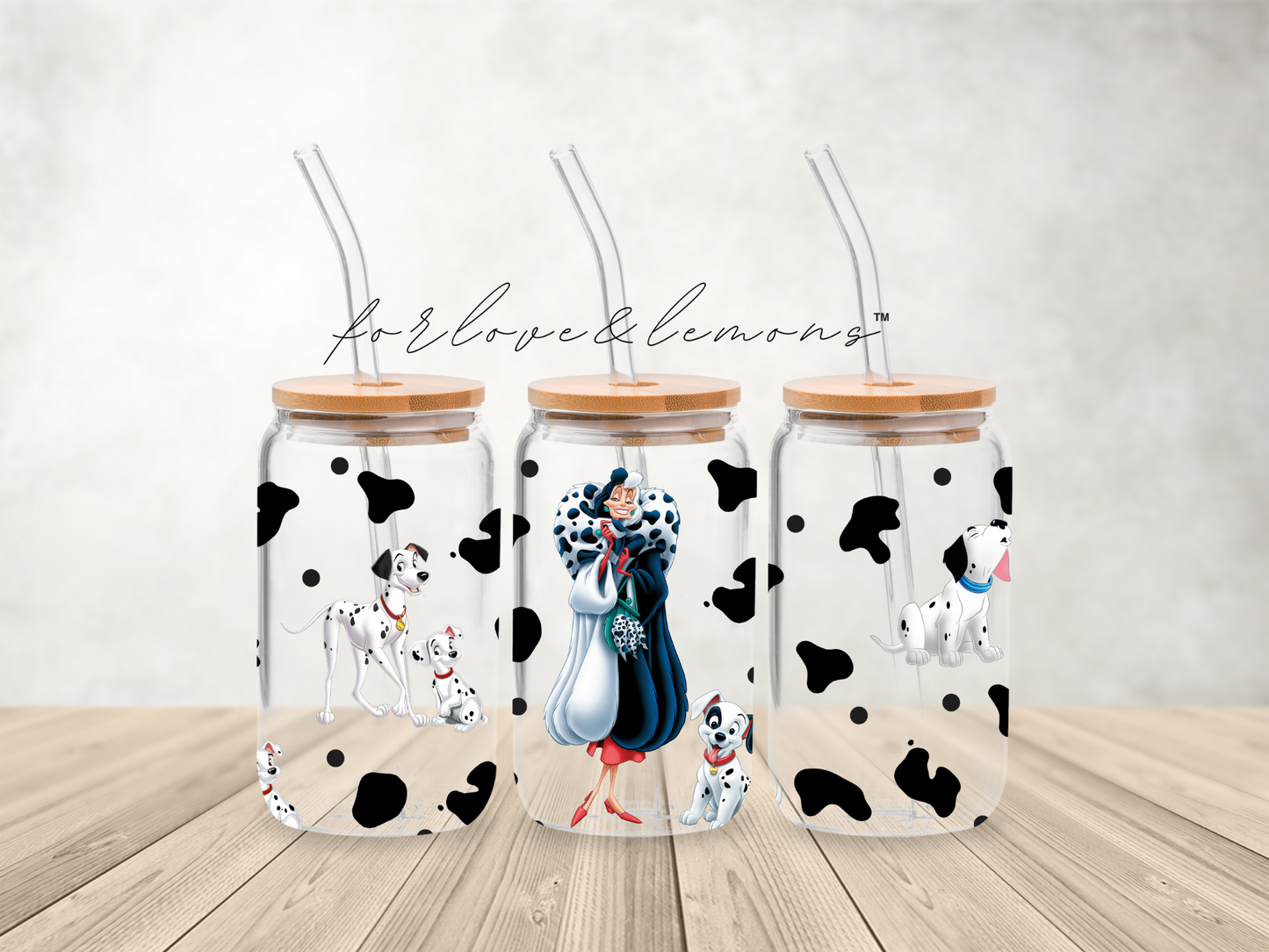101 Dalmatians Glass Can 16oz