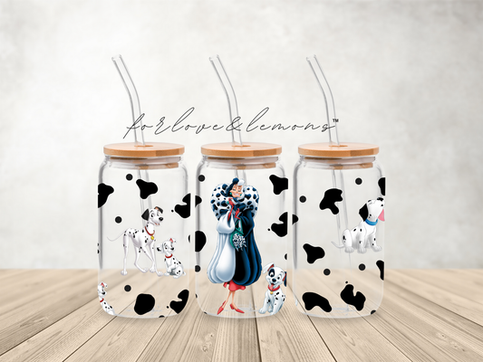 101 Dalmatians Glass Can 16oz