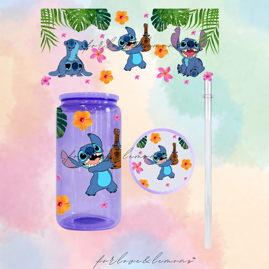 Lilo & Stitch Jelly Glass can 16oz