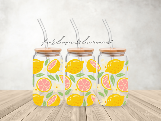 Lemon Glass Can 16oz