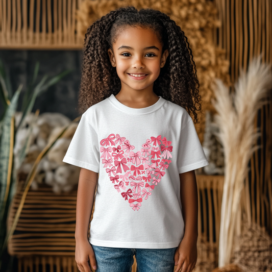 Bow Heart Kids Tee