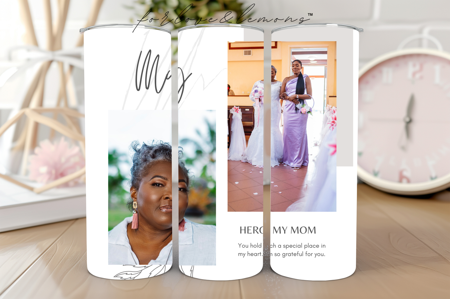 Customizable My Hero, My Mom Tumbler 20 oz