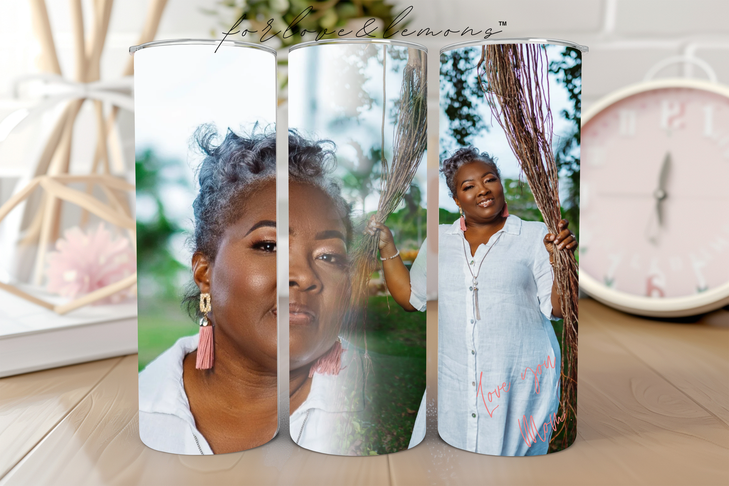 Love You Mom Blended Photo Tumbler 20 oz