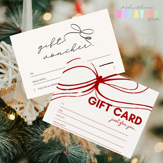 Customized Gift Cards