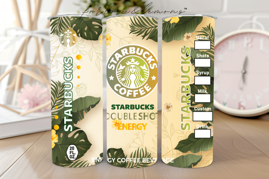 Green Leaf Starbucks Tumbler 20 oz